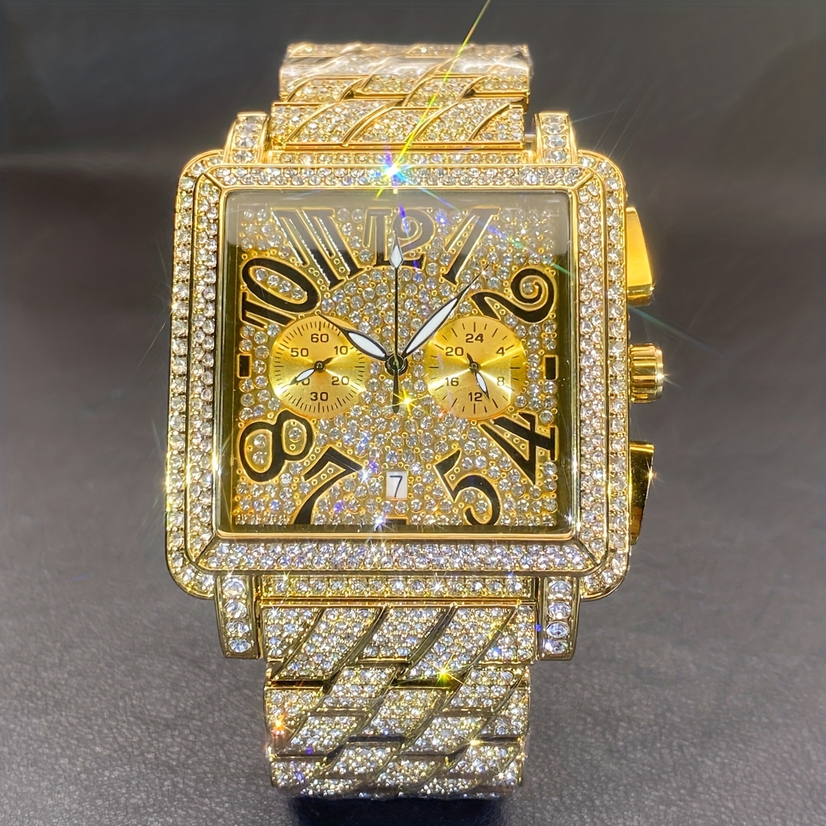 Men's Classic Hip-Hop Multifunction Chronograph Watch